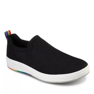 Mark Nason Women's Slip-on Shoes Sneakers Size 6.5  Black Platform Rainbow.